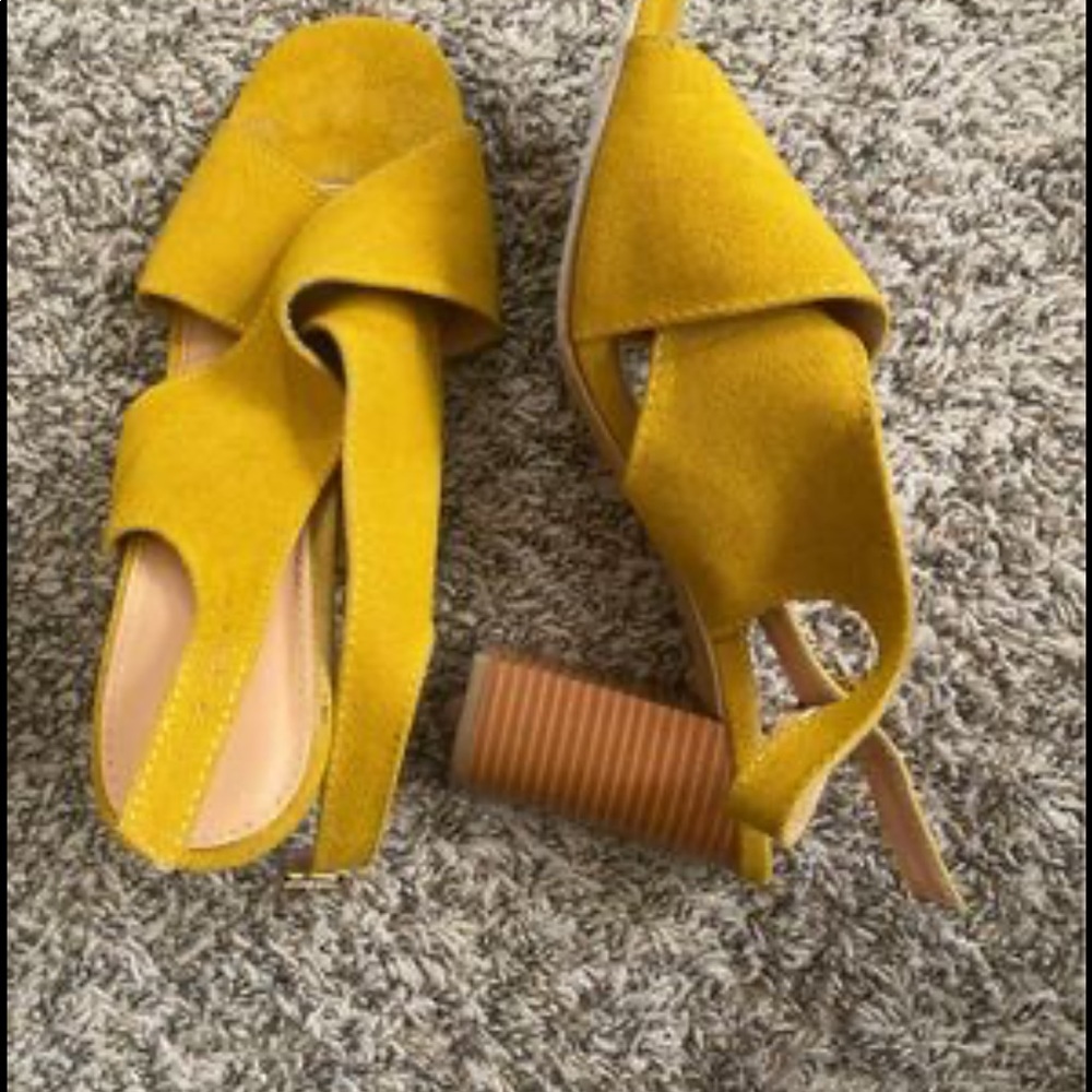 Yellow heels from maurcies size 8